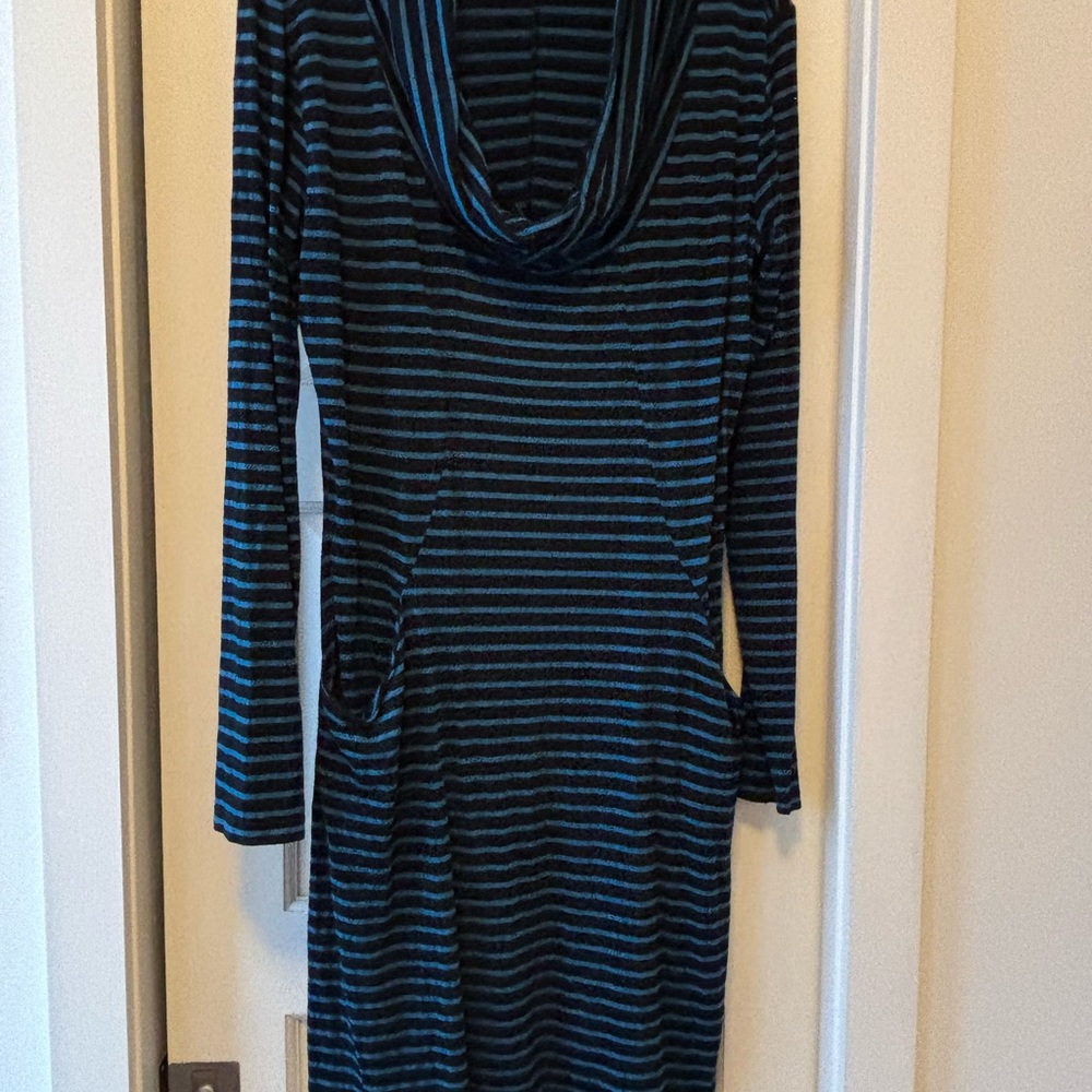 Berlin Striped Black and Blue Women's Dress